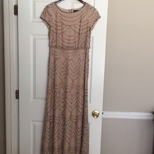 Adrianna Papell sequined floor length dress